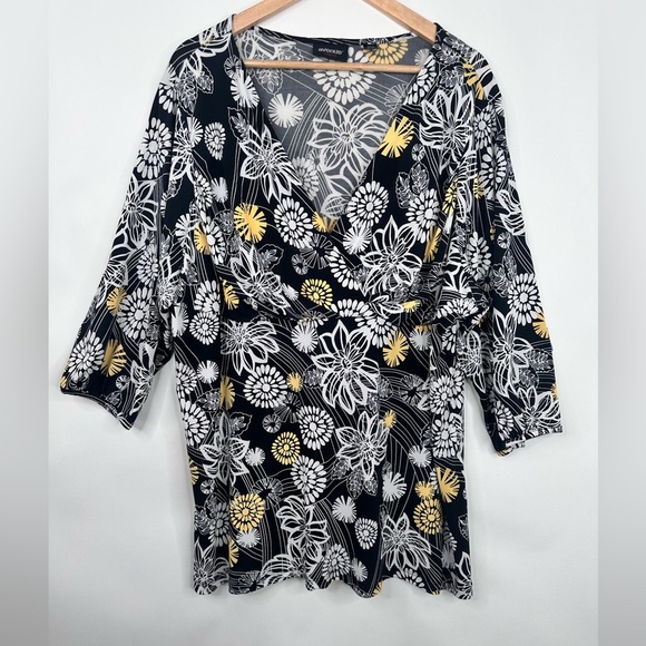 Avenue Stretch Tunic Top 3/4 sleeve size 26/28 - Picture 1 of 11
